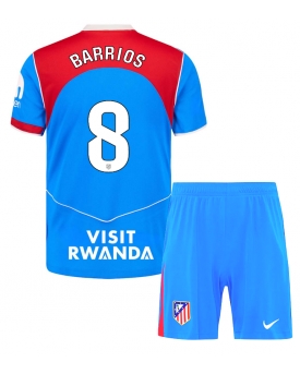 Billige Fotballdrakt Atletico Madrid Pablo Barrios #8 Replika Tredjedraktsett Barn 2025-26 Kortermet (med bukser)